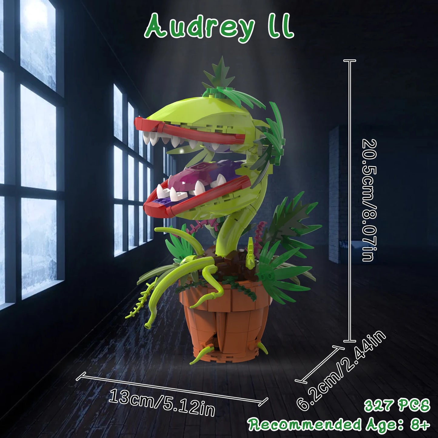 Little Shop of Horrors Audrey 2 Piranha Plant Building Blocks Compatible with Lego 327 Pcs