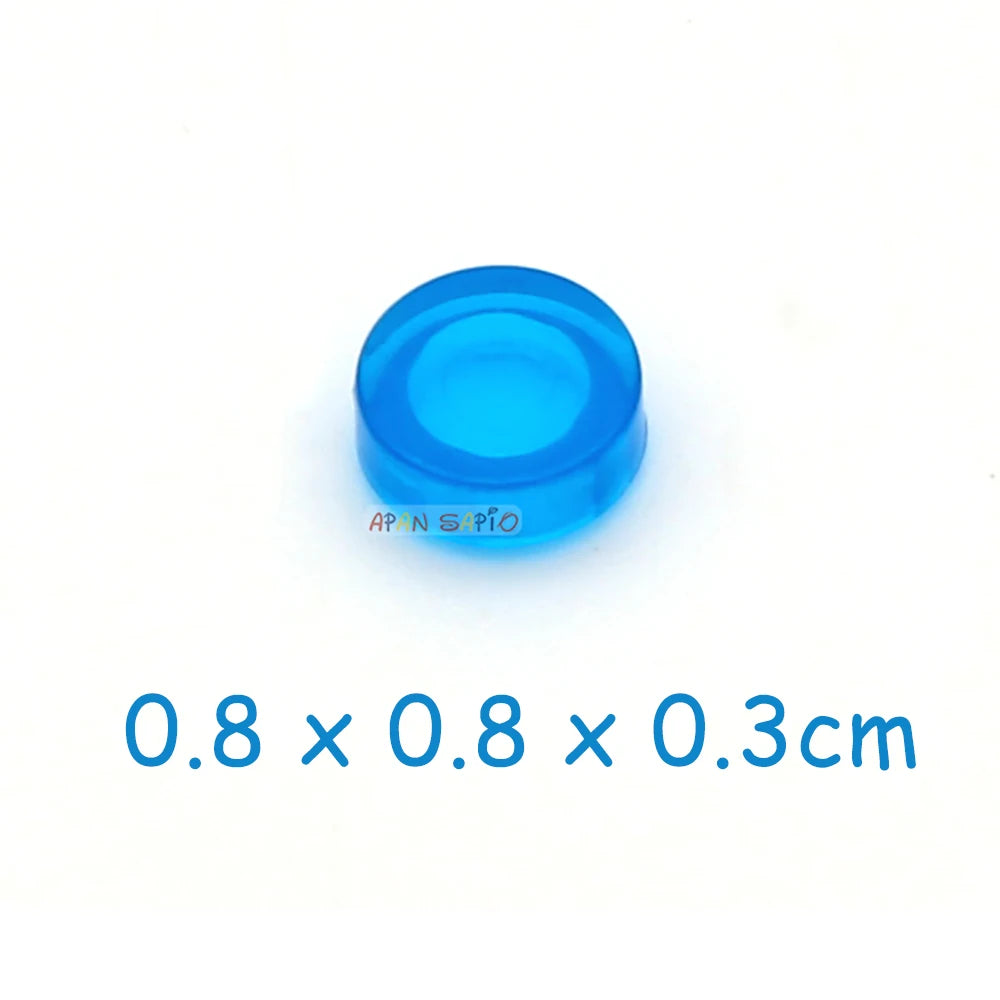 100pcs Tile 1x1 Round DIY Building Blocks Bricks 33Color Educational Creative Toys for Children Size Compatible With 98138