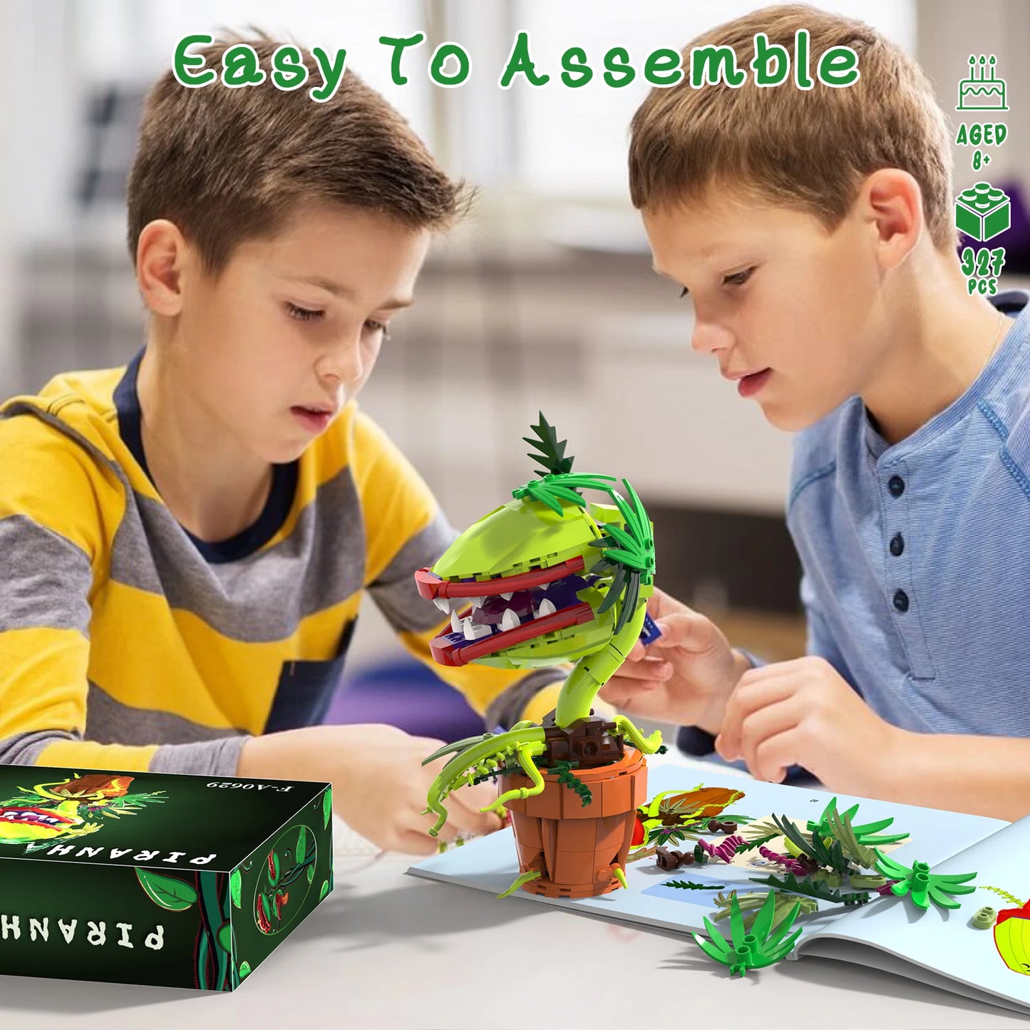 Little Shop of Horrors Audrey 2 Piranha Plant Building Blocks Compatible with Lego 327 Pcs
