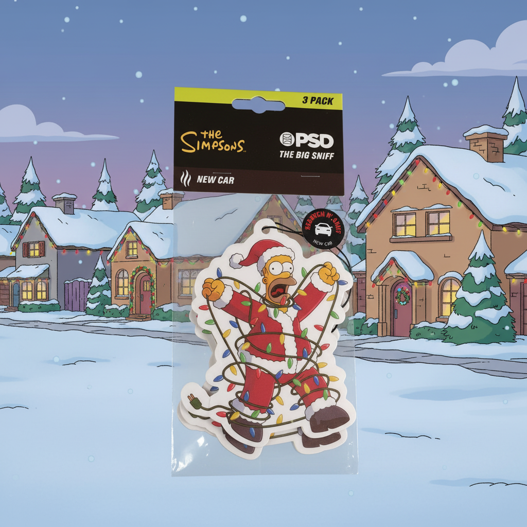 Simpsons Christmas Car Air Freshener 3 Pack