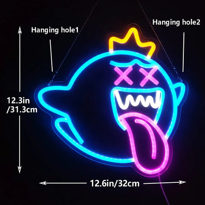 King Ghost Led Neon Sign USB Dimmer Switch Halloween / Game Room Decoration