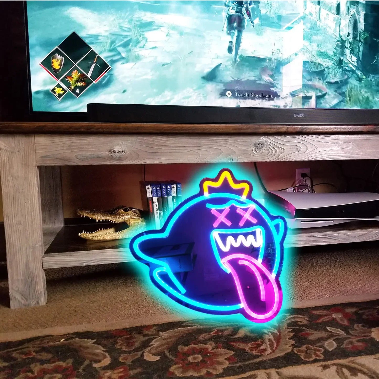 King Ghost Led Neon Sign USB Dimmer Switch Halloween / Game Room Decoration