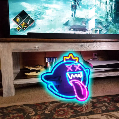 King Ghost Led Neon Sign USB Dimmer Switch Halloween / Game Room Decoration