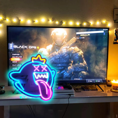 King Ghost Led Neon Sign USB Dimmer Switch Halloween / Game Room Decoration