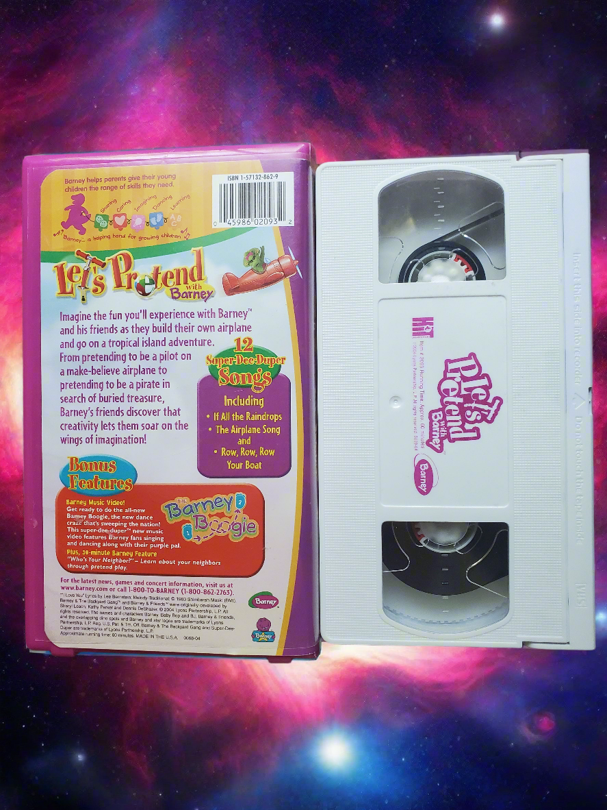 Barney Let's Pretend with Barney VHS