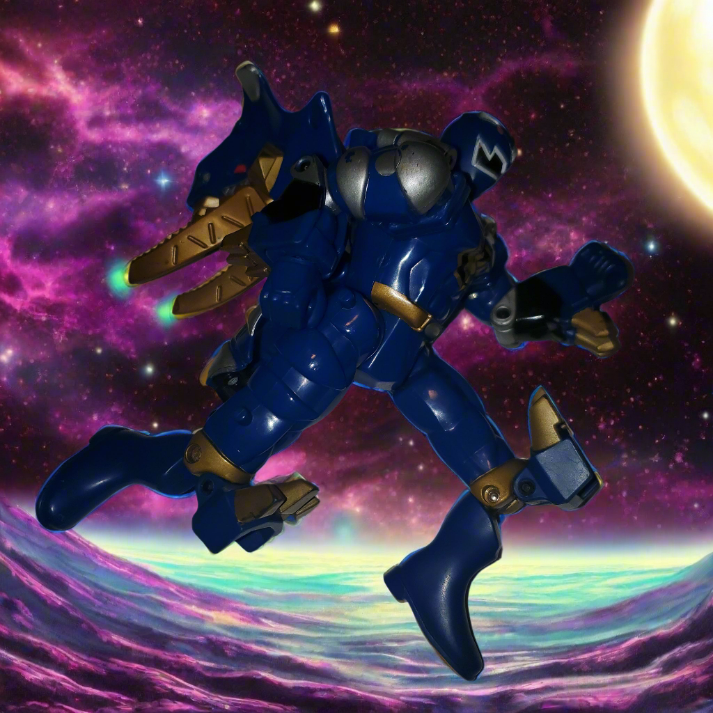 Power Rangers Dino Thunder Blue Ranger 6.5 inch Action Figure 2003