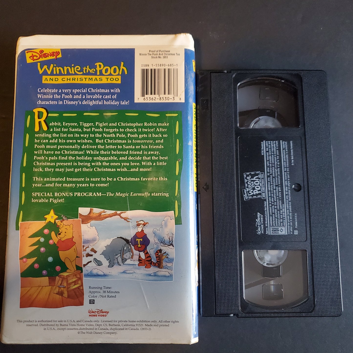 Winnie The Pooh And Christmas Too VHS