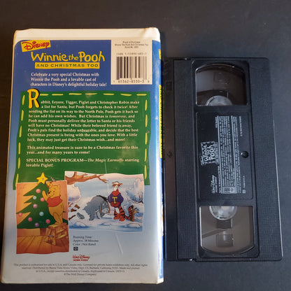 Winnie The Pooh And Christmas Too VHS